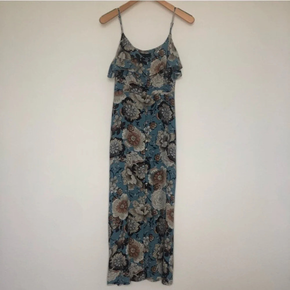 Sanctuary Maxi Floral Blue Dress Size Small - Picture 3 of 6